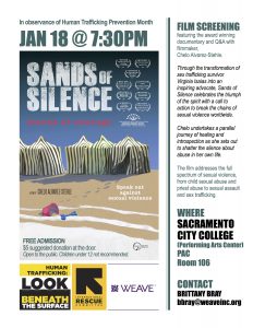Sands of Silence WEAVE Film Screening Flyer
